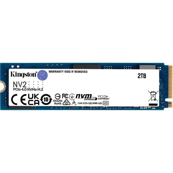 Køb 2 TB SSD Kingston NV2 M.2 2280 PCIe 4.0 NVMe [R3500/W2800] online billigt tilbud rabat gaming gamer