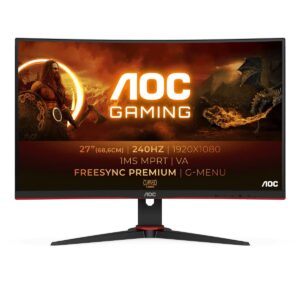 Køb AOC Gaming C27G2ZE/BK 27 1920 x 1080 HDMI DisplayPort 240Hz online billigt tilbud rabat gaming gamer
