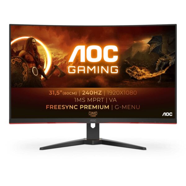 Køb AOC Gaming C32G2ZE/BK 32 1920 x 1080 HDMI DisplayPort 240Hz online billigt tilbud rabat gaming gamer