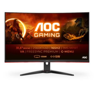 Køb AOC Gaming CQ32G2SE/BK 32 2560 x 1440 HDMI DisplayPort 165Hz online billigt tilbud rabat gaming gamer