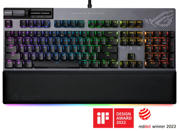 Køb ASUS ROG Strix FLARE II ANIMATE PBT Gaming Keyboard (NX Red Switches) online billigt tilbud rabat gaming gamer