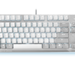 Køb ASUS ROG Strix Scope NX TKL MOONLIGHT WHITE Edition Wired Gaming Keyboard (NX Red Switches) online billigt tilbud rabat gaming gamer