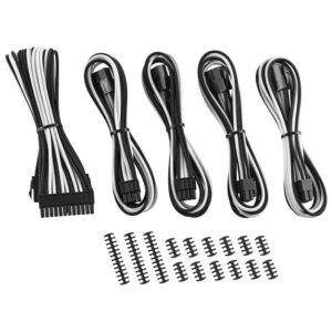Køb CableMod Classic ModMesh Cable Extension Kit - 8+8 Series - black/white online billigt tilbud rabat gaming gamer