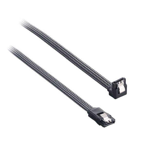 Køb CableMod ModMesh Right Angle SATA 3 Cable 30cm - carbon online billigt tilbud rabat gaming gamer