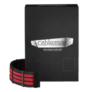 Køb CableMod PRO ModMesh C-Series RMi RMx Cable Kit - black/red online billigt tilbud rabat gaming gamer