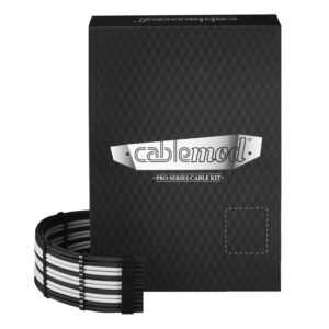 Køb CableMod PRO ModMesh C-Series RMi RMx Cable Kit - black/white online billigt tilbud rabat gaming gamer