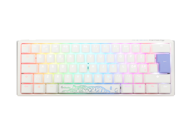 Køb Ducky One 3 - Classic Pure White Nordic - Mini 60% - Cherry Red online billigt tilbud rabat gaming gamer