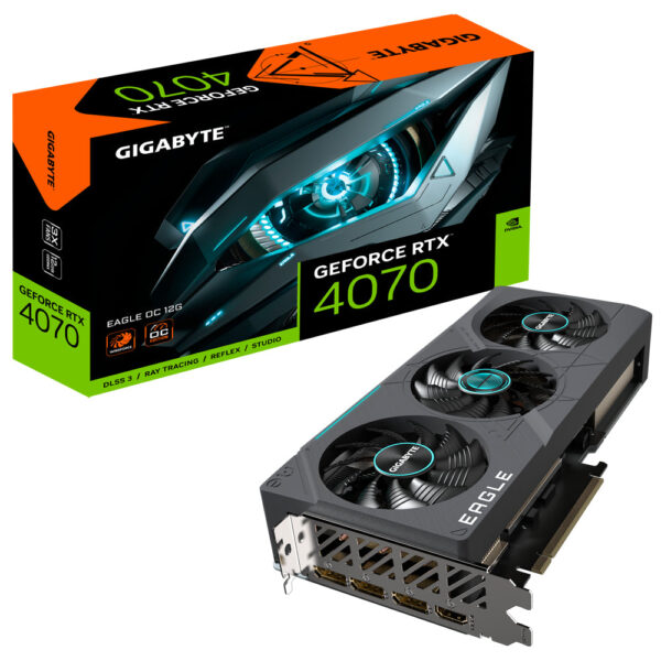 Køb GIGABYTE GeForce RTX 4070 EAGLE OC 12GB GDDR6X Grafikkarte 1xHDMI 3xDP online billigt tilbud rabat gaming gamer