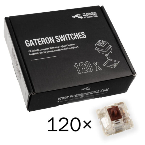 Køb Glorious Gateron Brown Switches (120 pcs) online billigt tilbud rabat gaming gamer