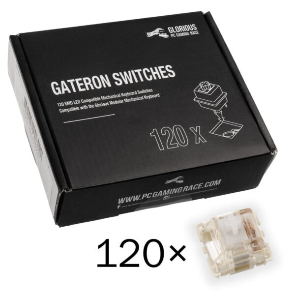 Køb Glorious Gateron Clear Switches (120 pcs) online billigt tilbud rabat gaming gamer