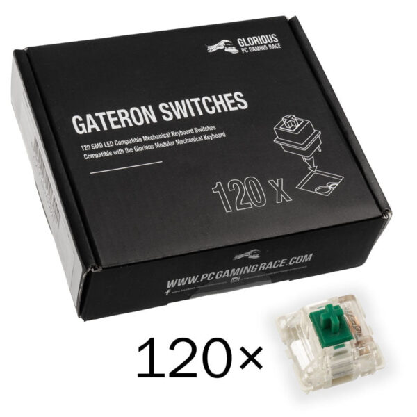 Køb Glorious Gateron Green Switches (120 pcs) online billigt tilbud rabat gaming gamer