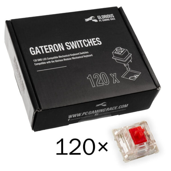 Køb Glorious Gateron Red Switches (120 pcs) online billigt tilbud rabat gaming gamer