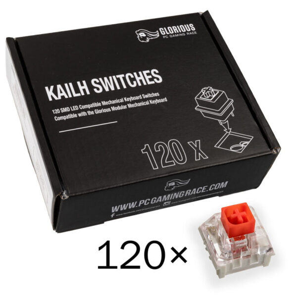 Køb Glorious Kailh Box Red Switches (120 pcs) online billigt tilbud rabat gaming gamer
