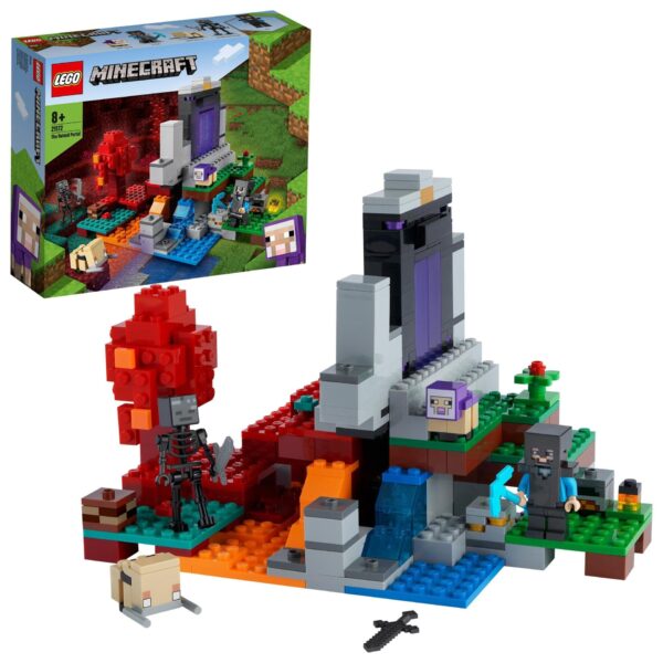 Køb LEGO Minecraft - Den ødelagte portal (21172) online billigt tilbud rabat gaming gamer