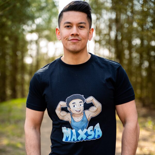 Køb MaXsa Logo Blue t-shirt | 5XL online billigt tilbud rabat gaming gamer