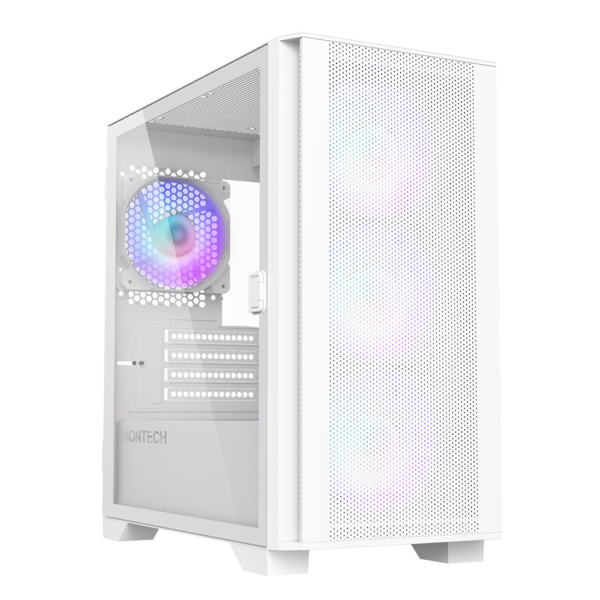 Køb Montech Air 100 ARGB White  - Micro ATX