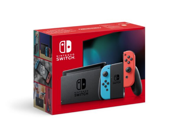 Køb Nintendo Switch Console with Neon Red & Neon Blue Joy-Con (Upgraded Version) online billigt tilbud rabat gaming gamer