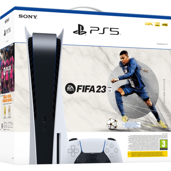Køb Sony Playstation 5 Konsol Blu-Ray 825GB + FIFA 23 online billigt tilbud rabat gaming gamer