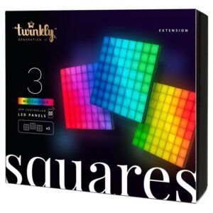 Køb Twinkly Squares 3 Pak Lyspanel udvidelses pakke RGB - 16x16 cm 64LED online billigt tilbud rabat gaming gamer