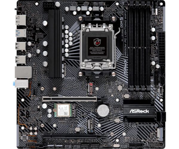 Køb ASRock B650M PG Lightning WiFi Motherboard Micro ATX AM5 Socket DDR5 online billigt tilbud rabat gaming gamer