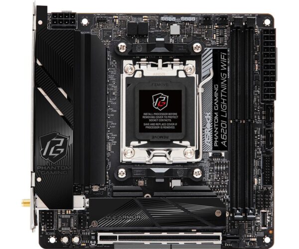 Køb ASRock Phantom Gaming A620I Lightning WiFi Micro-ATX Socket AM5 AMD A620 online billigt tilbud rabat gaming gamer