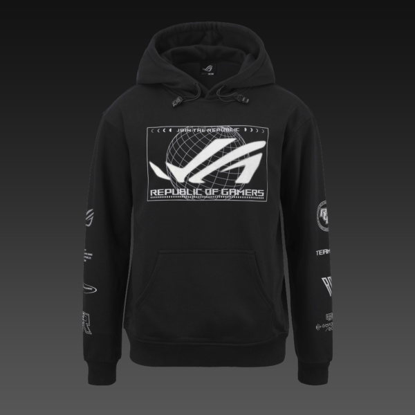 Køb ASUS ROG COSMIC LIT HOODIE - Regular Fit - Sort | XL online billigt tilbud rabat gaming gamer