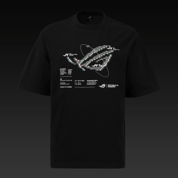 Køb ASUS ROG PIXELVERSE T-Shirt - Drop Shoulder Fit - Sort | Large online billigt tilbud rabat gaming gamer