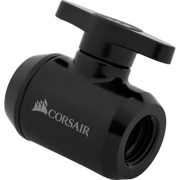 Køb CORSAIR Hydro X Series XF Ball Valve Manuel boldventil til flydende kølesystem 1-pack Sort online billigt tilbud rabat gaming gamer