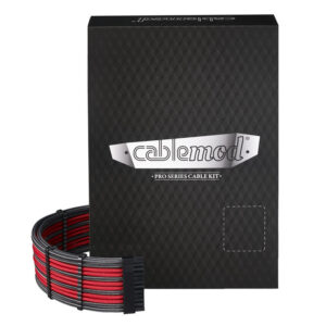 Køb CableMod C-Series PRO ModMesh Cable Kit for Corsair AXi/HXi/RM (Yellow Label) - carbon/red online billigt tilbud rabat gaming gamer