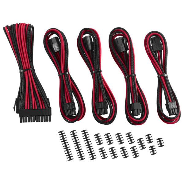 Køb CableMod Classic ModMesh Cable Extension Kit - 8+6 Series - black/red online billigt tilbud rabat gaming gamer