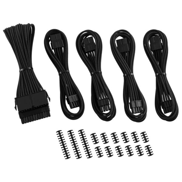 Køb CableMod Classic ModMesh Cable Extension Kit - 8+8 Series - black online billigt tilbud rabat gaming gamer