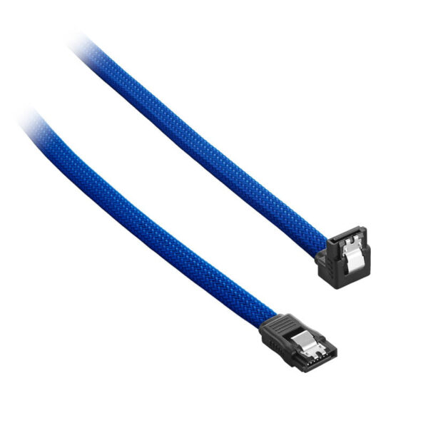 Køb CableMod ModMesh Right Angle SATA 3 Cable 30cm - blue online billigt tilbud rabat gaming gamer