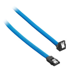 Køb CableMod ModMesh Right Angle SATA 3 Cable 30cm - light blue online billigt tilbud rabat gaming gamer