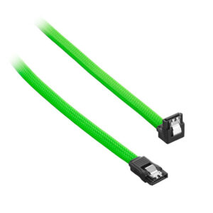 Køb CableMod ModMesh Right Angle SATA 3 Cable 60cm - light green online billigt tilbud rabat gaming gamer