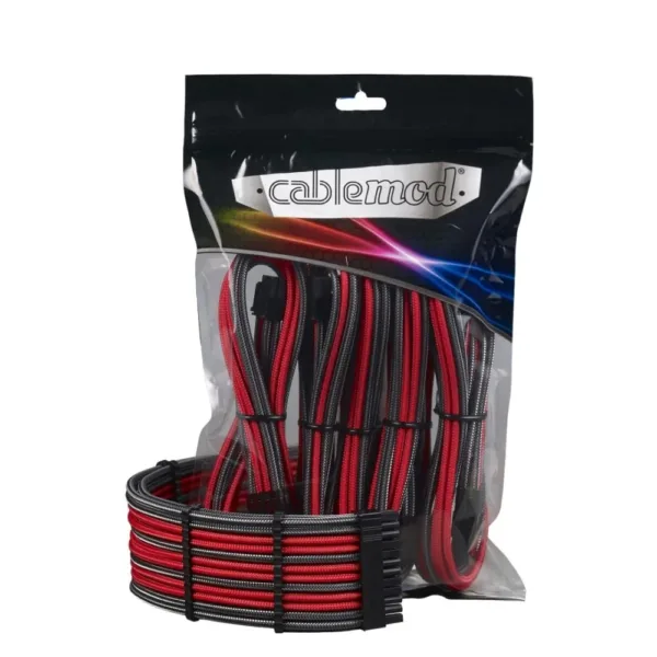 Køb CableMod PRO ModMesh Cable Extension Kit - Carbon/rød online billigt tilbud rabat gaming gamer