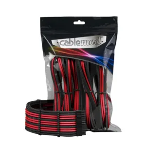 Køb CableMod PRO ModMesh Cable Extension Kit - Sort/Rød online billigt tilbud rabat gaming gamer