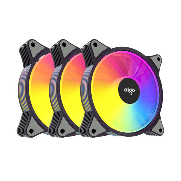 Køb Computer Fan set 3in1 Aigo AR12 ARGB 120x120 (black) online billigt tilbud rabat gaming gamer