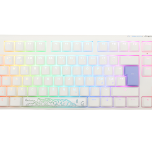 Køb Ducky One 3 - Pure White Nordic - TKL - Cherry Brown online billigt tilbud rabat gaming gamer