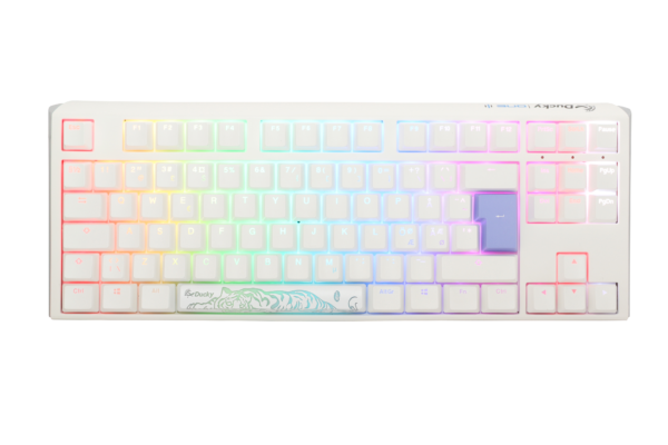 Køb Ducky One 3 - Pure White Nordic - TKL - Cherry Brown online billigt tilbud rabat gaming gamer