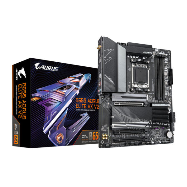 Køb GIGABYTE B650 AORUS ELITE AX V2 - Socket AM5 - motherboard (black) online billigt tilbud rabat gaming gamer