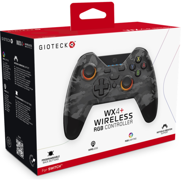 Køb GIOTECK WX4+ Trødløs Camo Controller Nintendo Switch online billigt tilbud rabat gaming gamer