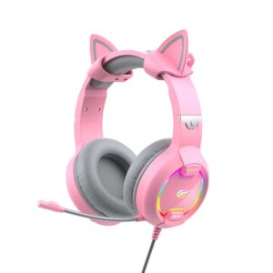 Køb Gaming headphones Havit GAMENOTE H2233d  RGB (pink) online billigt tilbud rabat gaming gamer