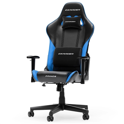 DXRacer PRINCE L Gamerstol - PVC Læder - Sort/Blå